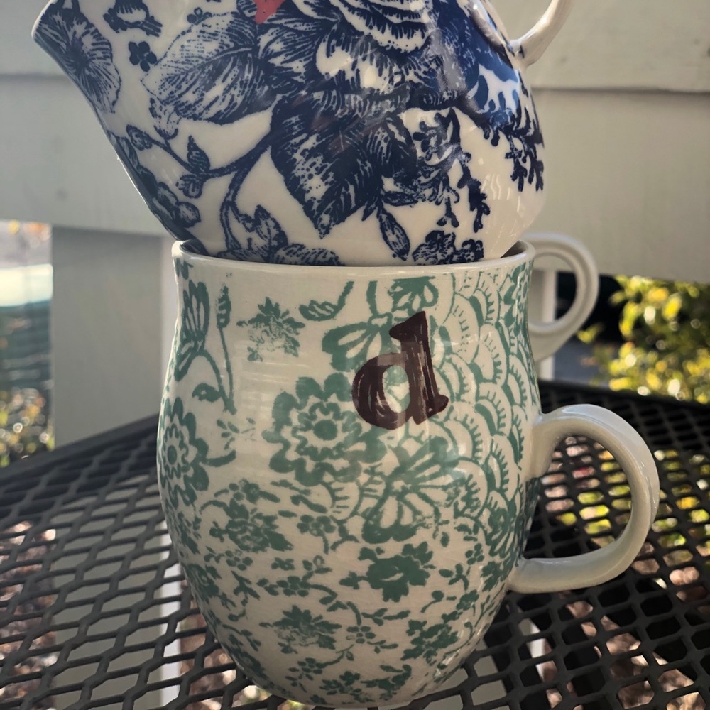Anthropologie Homegrown mug “D”, gently used.